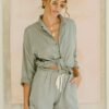 Relaxed Summer Linen Button-Up Shirt - Breathable Top